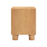 Miles 22" Natural Wood 2-Drawer Nightstand
