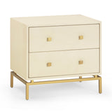 Pesce 25" Faux Shagreen 2-Drawer Nightstand