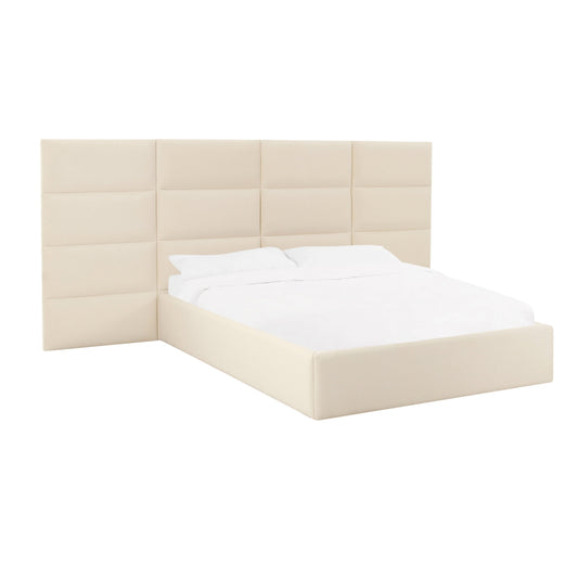 Eliana Performance Velvet Bed with Wings