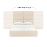 Eliana Performance Velvet Bed with Wings