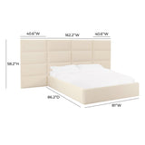 Eliana Performance Velvet Bed with Wings