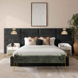 Eliana Performance Velvet Headboard Wings