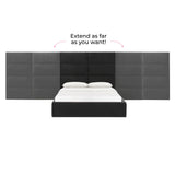 Eliana Performance Velvet Bed with Wings