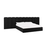 Palani Performance Velvet Bed with Wings