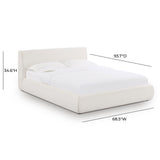 Isla Cream Upcycled Performance Linen Bed