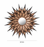 Sunflower 36" Antique Wall Mirror