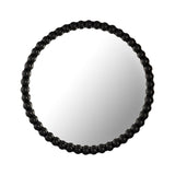 Baria 30" Wooden Round Wall Mirror