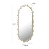Bubbles Ivory Oval Wall Mirror (17"X31.5"-22.6"X42")
