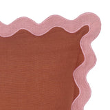 Scalloped Edge 24" Square Throw Pillow Cover
