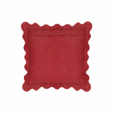 Scalloped Edge 24" Square Throw Pillow Cover