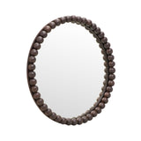 Baria 30" Wooden Round Wall Mirror