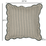 Striped 20" Linen Throw Pillow