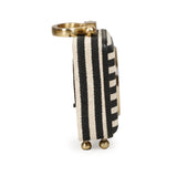 Mona Black Striped Contract-Grade Standing Accent Clock
