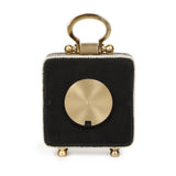Mona Black Striped Contract-Grade Standing Accent Clock