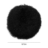 New Zealand 16" Sheepskin Round Throw Pillow