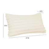 Furry 21"X13" Vegan Fur Rectangular Throw Pillow Cover