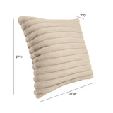 Furry 21" Vegan Fur Square Throw Pillow Cover