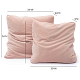 Tipsy Upcycled Chenille Square Floppy Throw Pillow (20"-24")