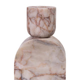 Marble White Brown Foundation Candle Holder