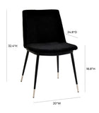 Evora Performance Velvet Dining Chair - Set of 2