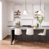 Evora Velvet Counter Stool - Set of 2