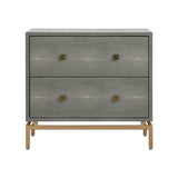 Pesce 25" Faux Shagreen 2-Drawer Nightstand