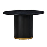 Chelsea 47" Oak Wood Round Dining Table
