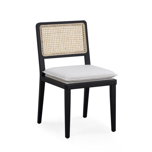Tassina Cream Upcycled Performance Linen Dining Chair