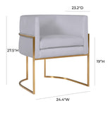 Giselle Performance Velvet Dining Chair with Gold Base by Inspire Me! Home Decor