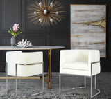 Giselle Performance Velvet Dining Chair with Silver Base by Inspire Me! Home Decor