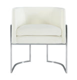 Giselle Performance Velvet Dining Chair with Silver Base by Inspire Me! Home Decor