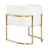 Giselle Performance Velvet Dining Chair with Gold Base by Inspire Me! Home Decor