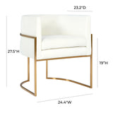 Giselle Performance Velvet Dining Chair with Gold Base by Inspire Me! Home Decor
