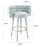 Betty Performance Velvet Stool