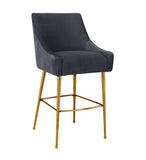 Beatrix Pleated Performance Velvet Stool