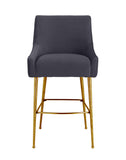 Beatrix Pleated Performance Velvet Stool