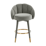 Myla Performance Velvet Swivel Stool