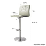 Paddy Performance Vegan Leather Adjustable Stool
