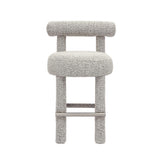 Carmel Black & White Performance Boucle Counter Stool