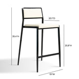 Gale Performance Vegan Leather Stackable Stool - Set of 2
