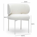 Maureen Cream Performance Upcycled Linen Dining Chair