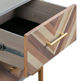 Quinn 19" Grey 2-Drawer Side Table