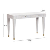 Brandyss 48" Burl 2-Drawer Work Desk