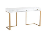 Janie 52" Lacquer 3-Drawer Desk