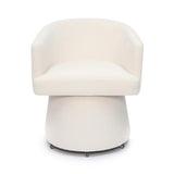 Kristen Upcycled Contract-Grade Chenille Rolling Desk Chair