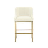 Lisa Pleated Performance Velvet Counter Stool by Inspire Me! Home Decor
