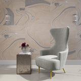 Julia Performance Velvet Channel Tufted Wingback Accent Chair by Inspire Me! Home Decor
