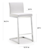 Parma Performance Vegan Leather Counter Stool - Set of 2