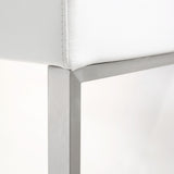 Denmark Performance Vegan Leather Stool with Silver Base - Set of 2