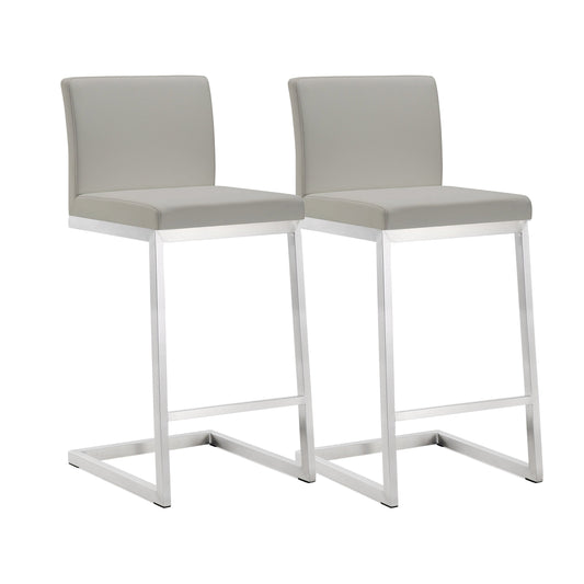 Parma Performance Vegan Leather Counter Stool - Set of 2